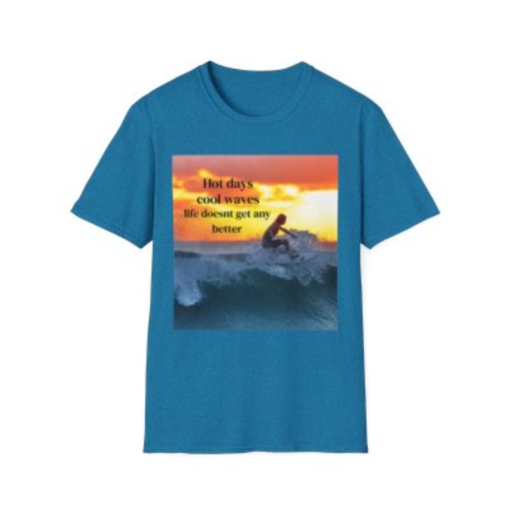 Summer Vibes Surf T-Shirt | Unisex Soft style Tee, Beach Wear, Gift for Surfers